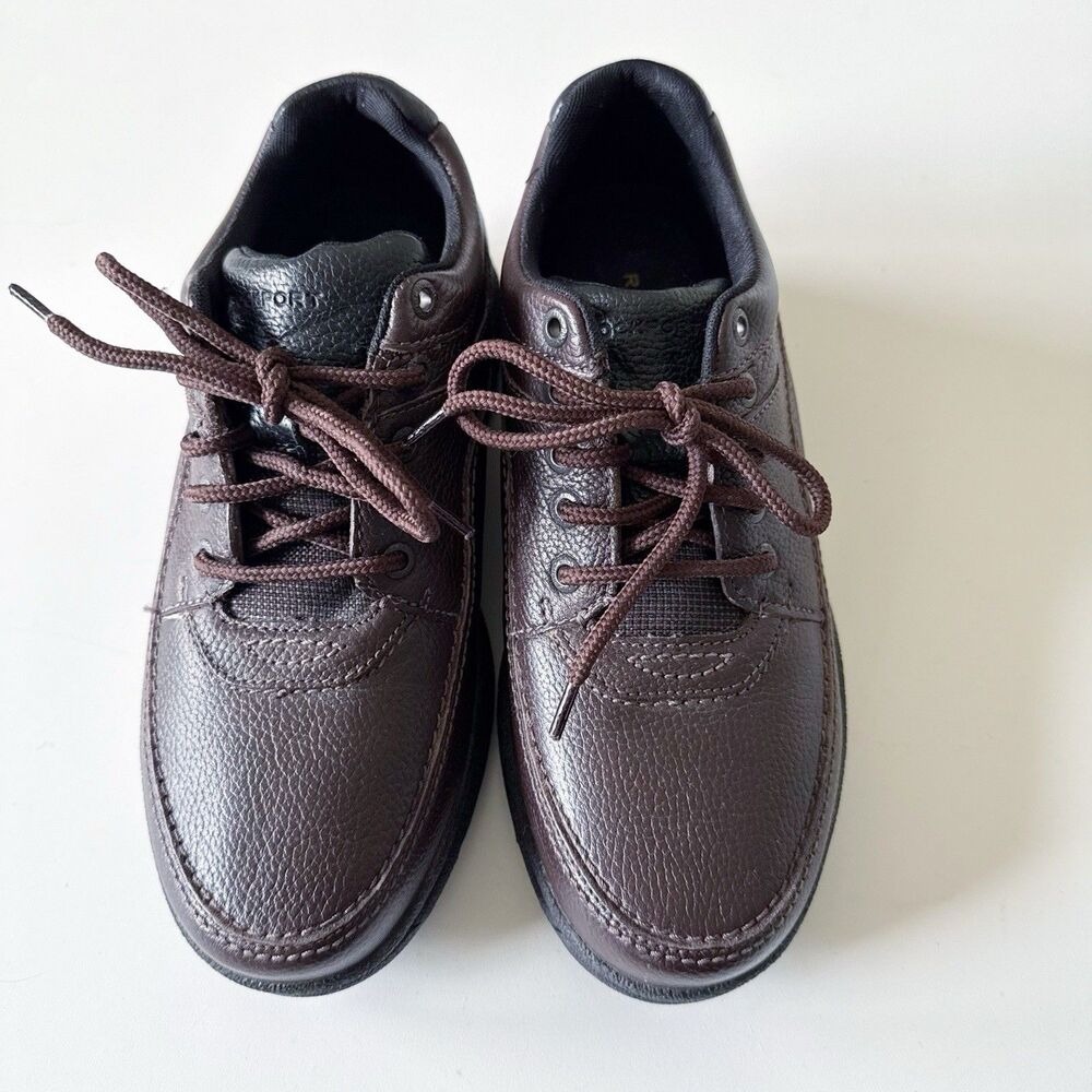 Rockport World Tour Classic Men's 7W Wide Leather Sneakers Comfort Walking Shoes - Picture 2 of 15